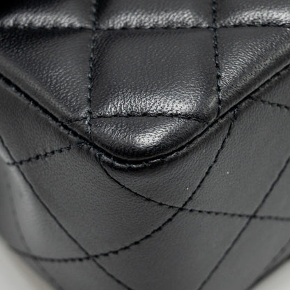 Chanel Mini Rectangular Flap Bag Lambskin Black L (microchip)