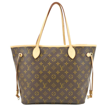 LOUIS VUITTON Neverfull MM Monogram Canvas Tote Bag Brown