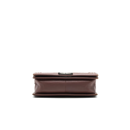 CHANEL MEDIUM BOY CHANEL BAG CHOCOLATE BROWN