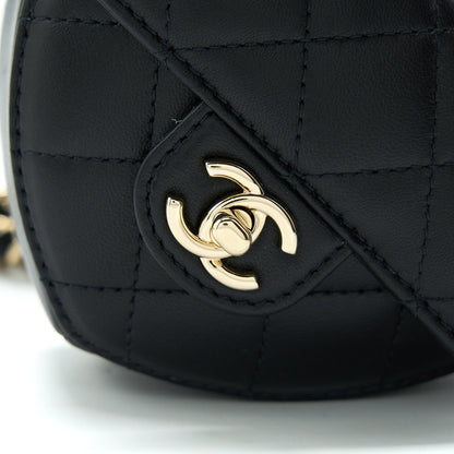 Chanel 22S Heart Belt Bag Lambskin Black L