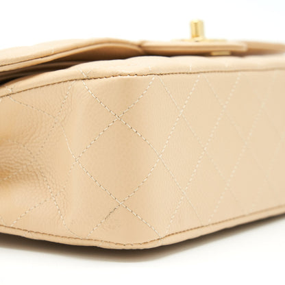 Chanel Medium Classic Double Flap Bag Caviar Beige L