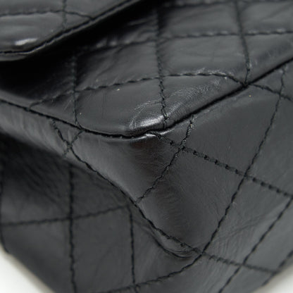 Chanel 2.55 225 Small reissue double flap bag aged Calfskin black