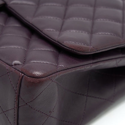 Chanel Maxi Double Flap Bag Lambskin Burgundy