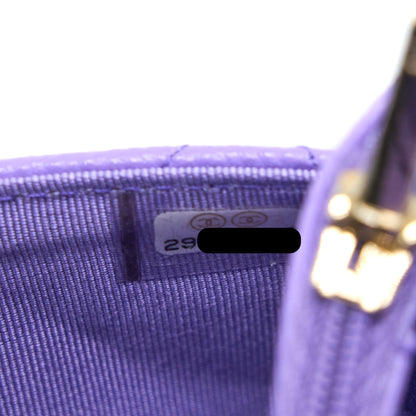 Chanel Classic Wallet On Chain Caviar Purple L