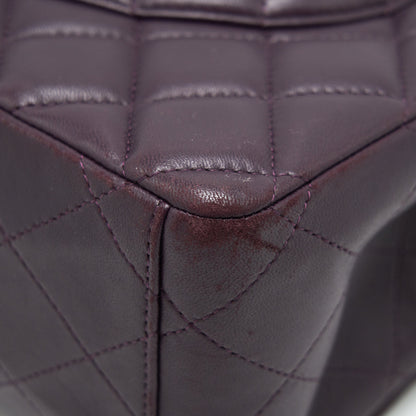 Chanel Maxi Double Flap Bag Lambskin Burgundy