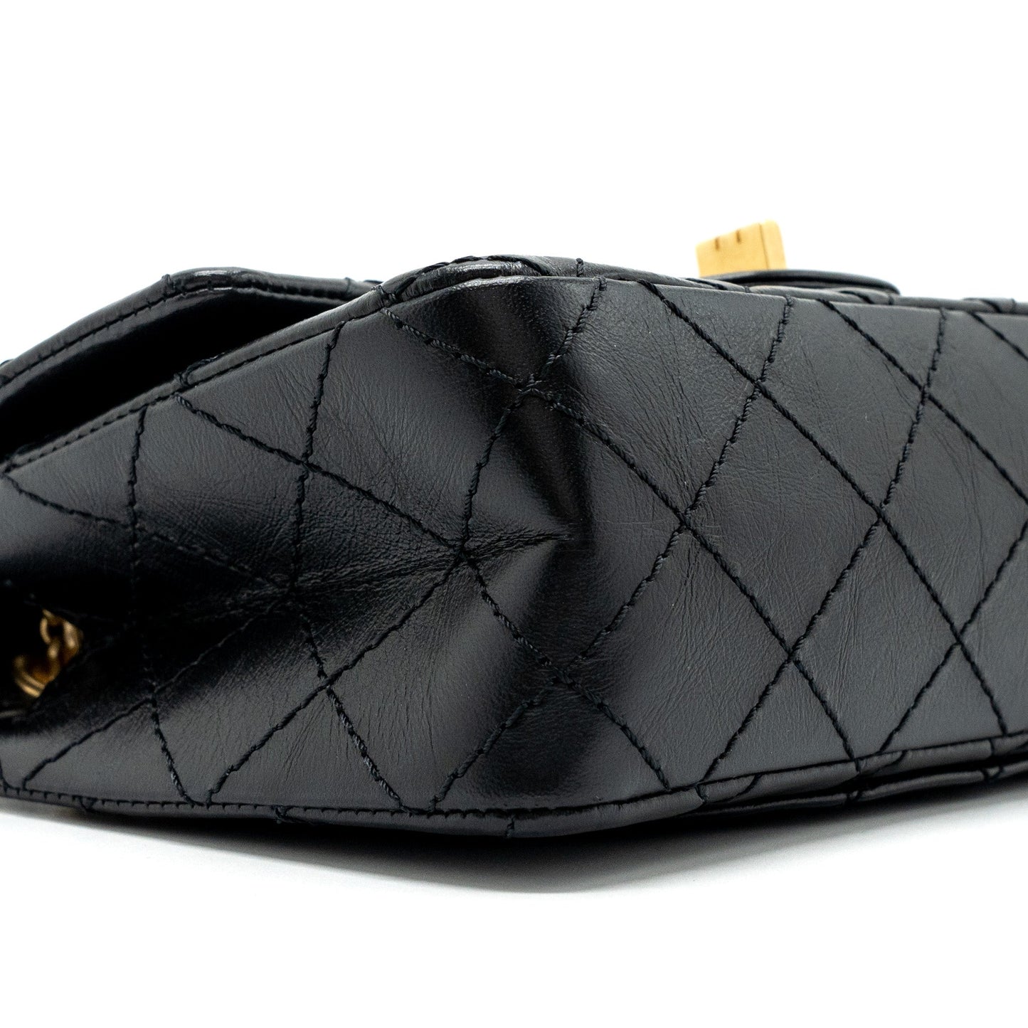 Chanel Mini 2.55 Reissue Flap Bag Aged Calfskin Black (microchip)