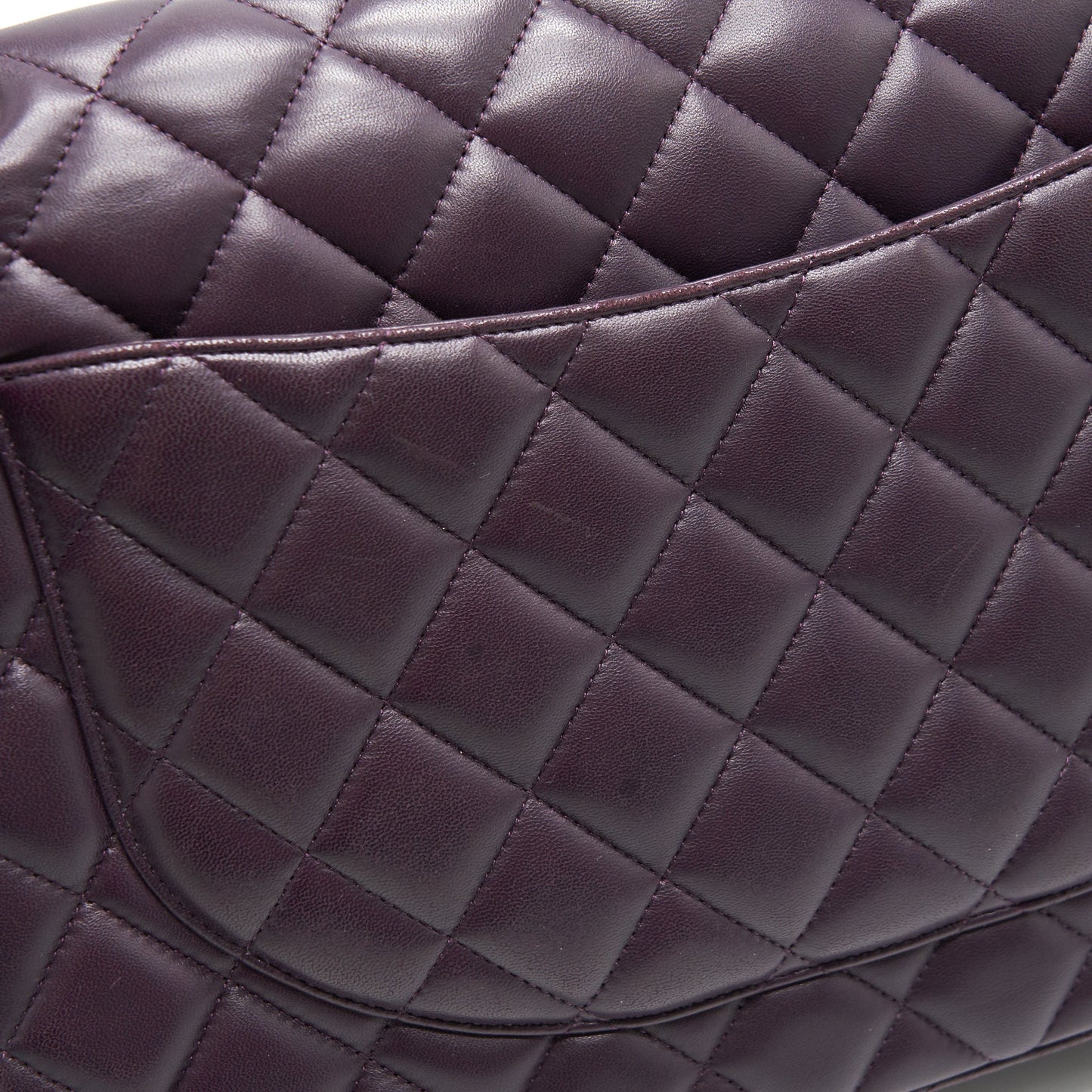 Chanel Maxi Double Flap Bag Lambskin Burgundy