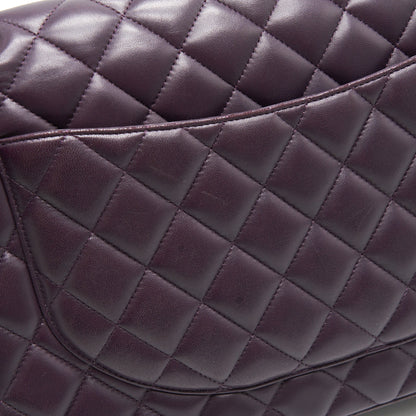 Chanel Maxi Double Flap Bag Lambskin Burgundy