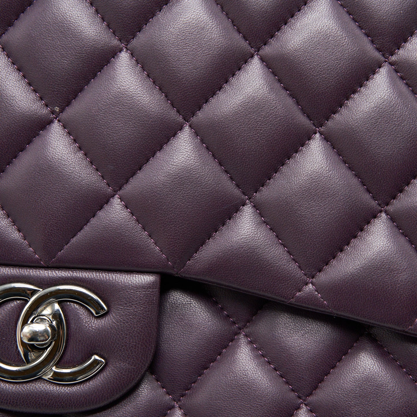 Chanel Maxi Double Flap Bag Lambskin Burgundy