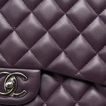 Chanel Maxi Double Flap Bag Lambskin Burgundy