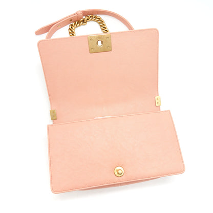 CHANEL MEDIUM BOY CHANEL BAG CAVIAR PINK