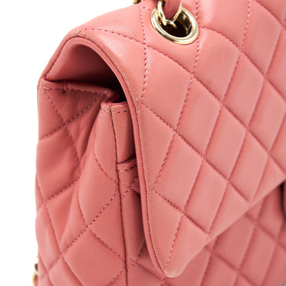 Chanel Limited charm Flap bag Lambskin pink L