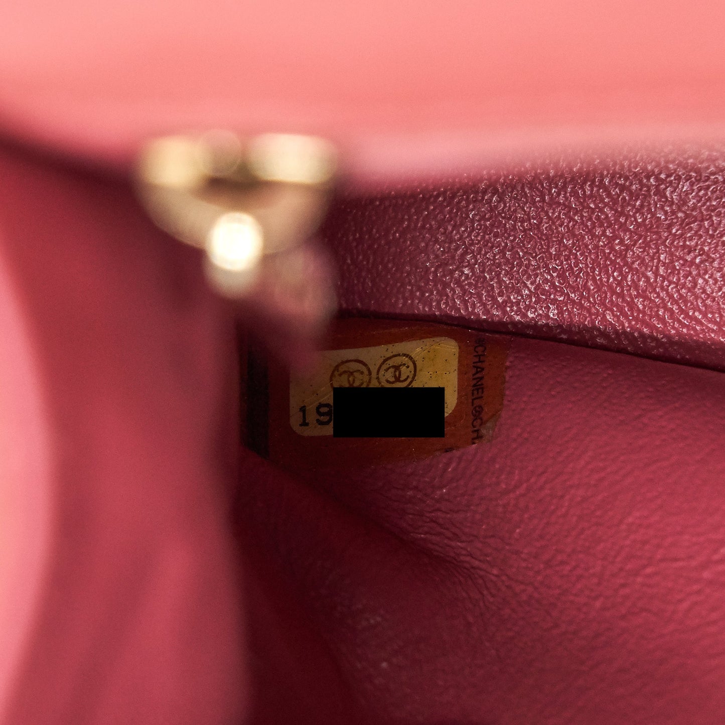 Chanel Limited charm Flap bag Lambskin pink L