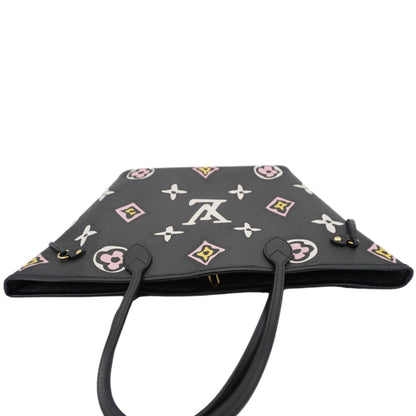 LOUIS VUITTON Neverfull MM Wild At Heart Monogram Empriente Tote Bag Black