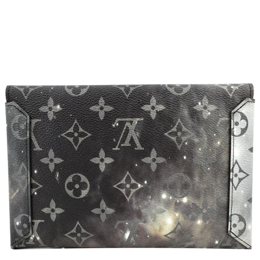 LOUIS VUITTON Galaxy Pochette Monogram Canvas Pouch Grey