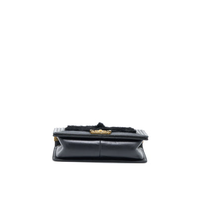 Chanel Medium Boy Bag Goathair/Calfskin Black