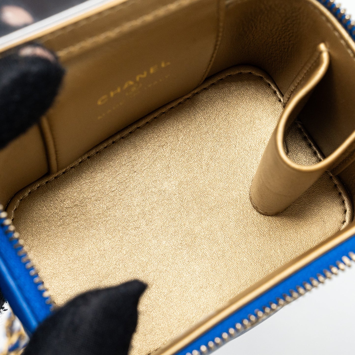 Chanel Pearl Crush Mini Vanity Lambskin Blue (microchip)