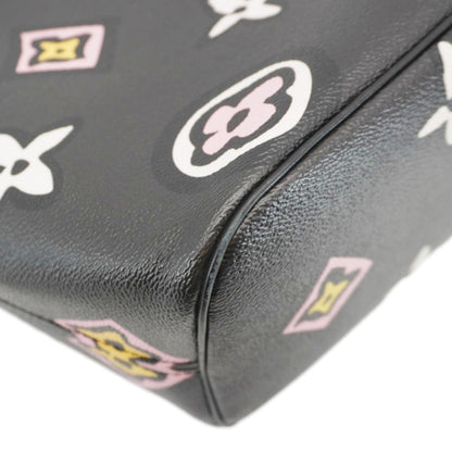 LOUIS VUITTON Neverfull MM Wild At Heart Monogram Empriente Tote Bag Black