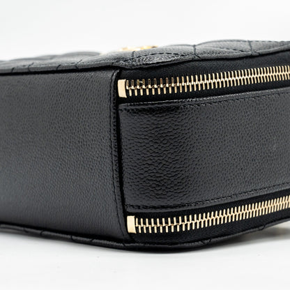 CHANEL 22s Letter Top Handle Small Vanity Case Caviar Black Brushed  (Microchip)