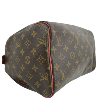 LOUIS VUITTON Totem Speedy 30 Monogram Canvas Satchel Bag Flamingo Pink