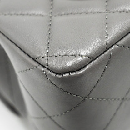 Chanel Mini Rectangular Flap Bag Lambskin Grey L (microchip)