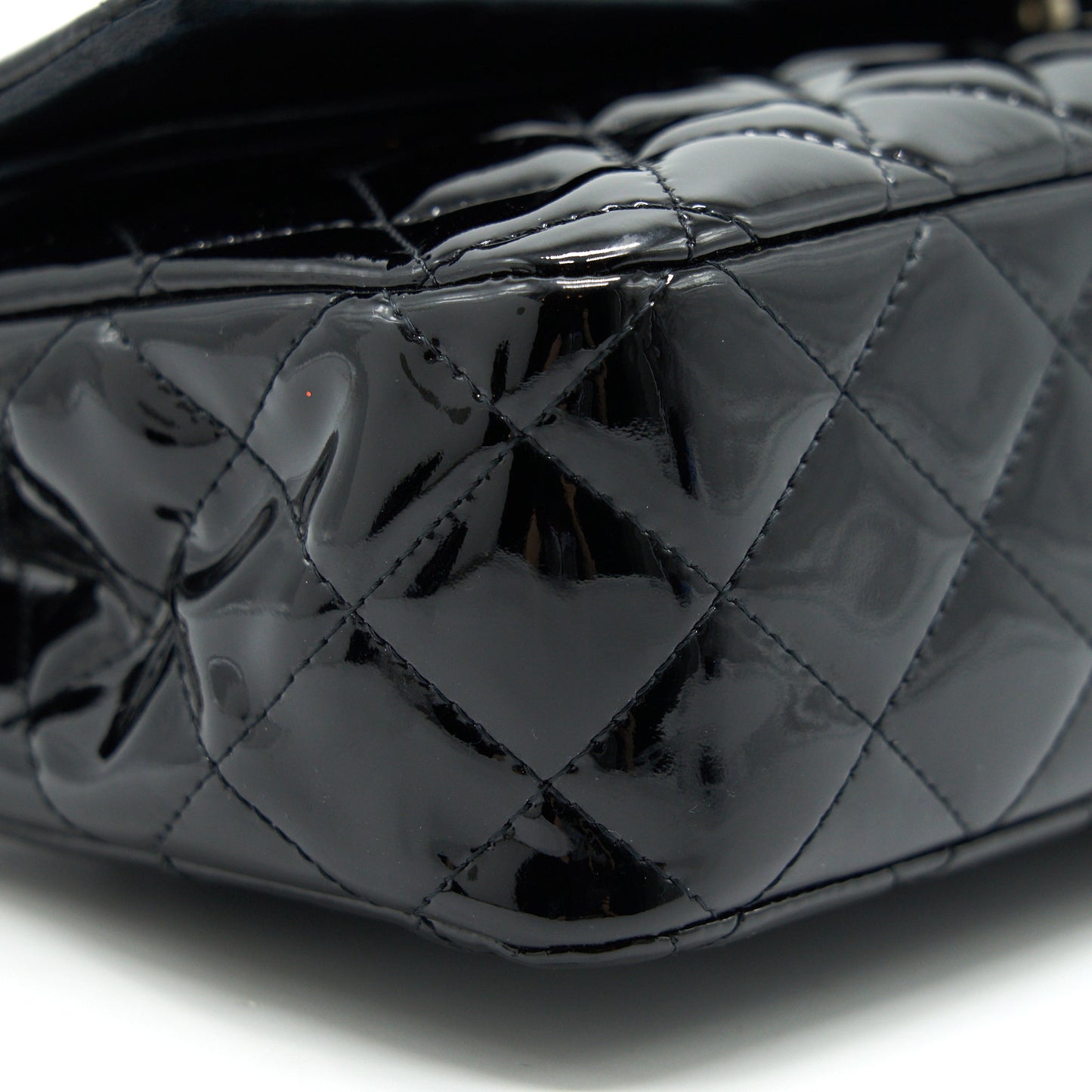 Chanel Patent Leather Medium Classic Double Flap bag Black