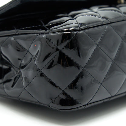 Chanel Patent Leather Medium Classic Double Flap bag Black