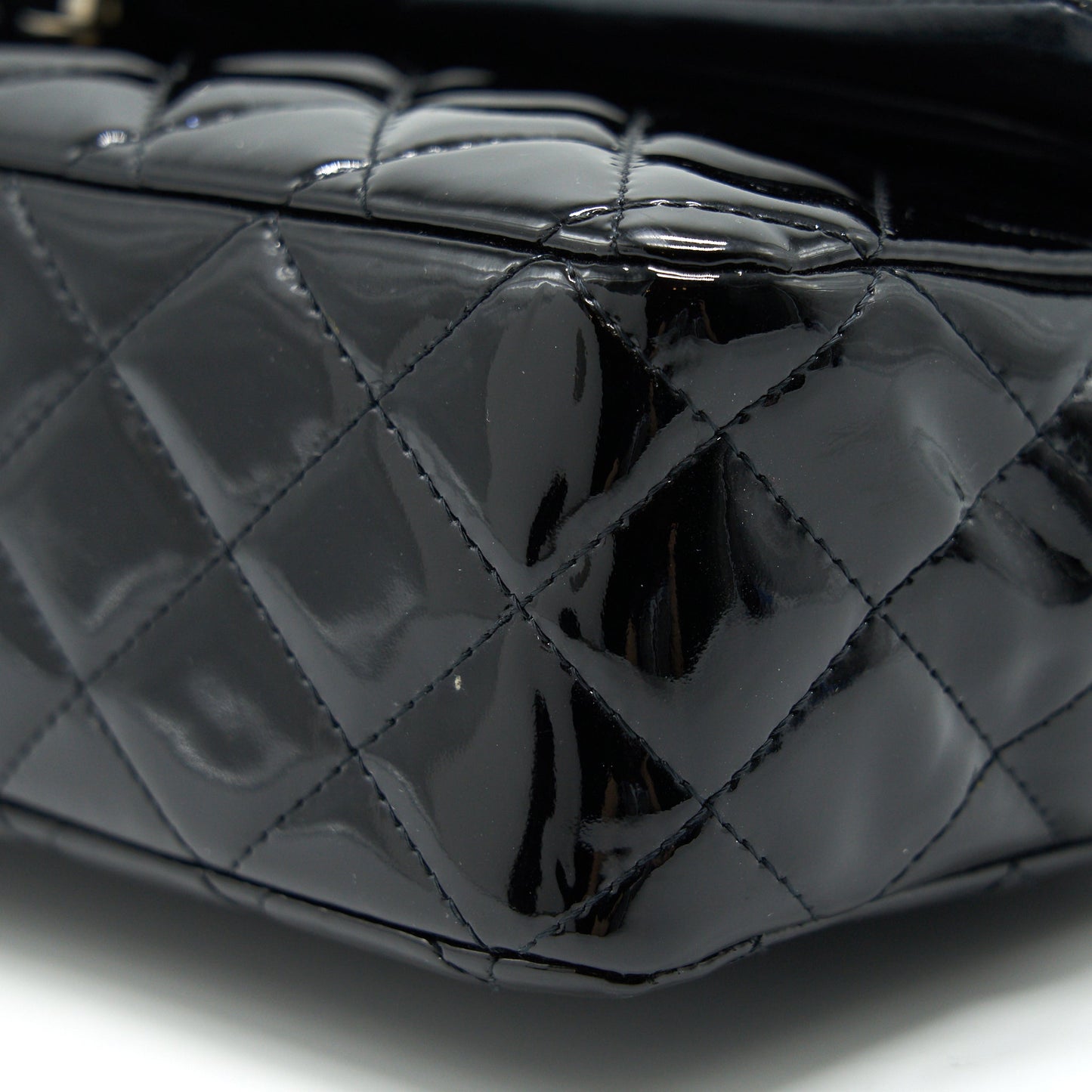 Chanel Patent Leather Medium Classic Double Flap bag Black