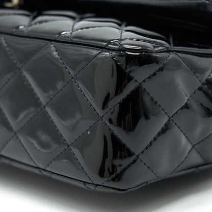 Chanel Patent Leather Medium Classic Double Flap bag Black