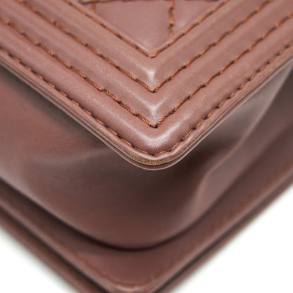 CHANEL MEDIUM BOY CHANEL BAG CHOCOLATE BROWN