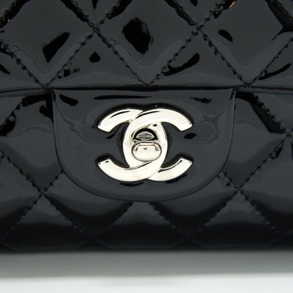 Chanel Patent Leather Medium Classic Double Flap bag Black