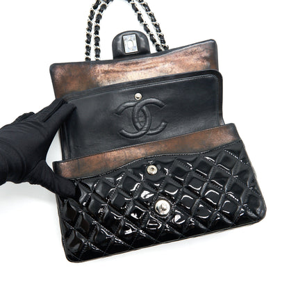 Chanel Patent Leather Medium Classic Double Flap bag Black