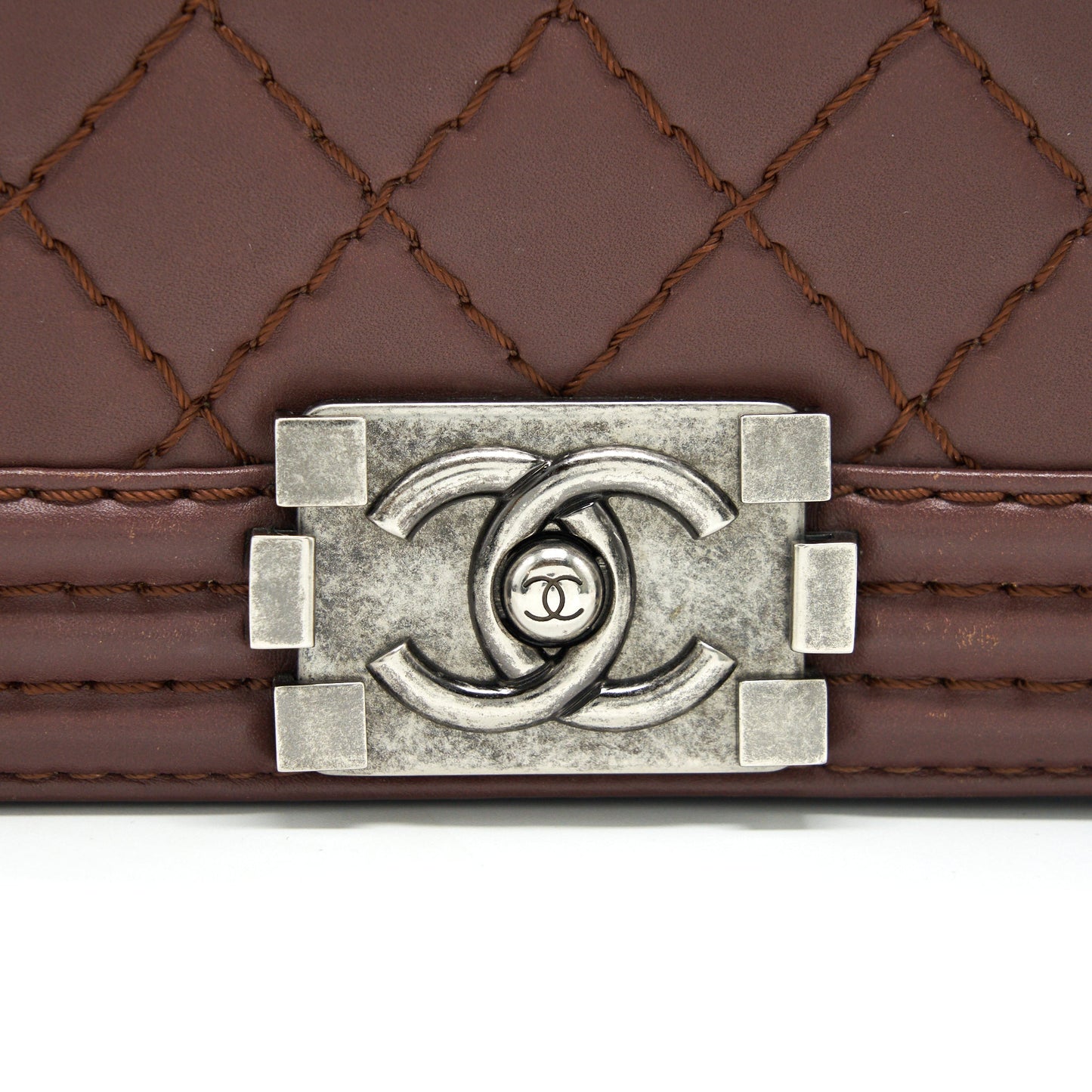 CHANEL MEDIUM BOY CHANEL BAG CHOCOLATE BROWN