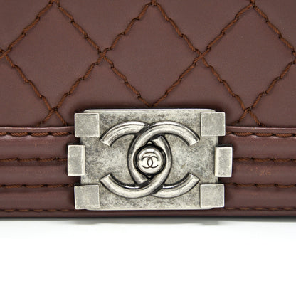CHANEL MEDIUM BOY CHANEL BAG CHOCOLATE BROWN