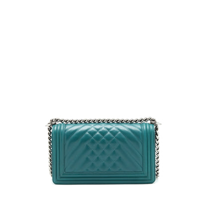 Chanel Medium Boy lambskin green