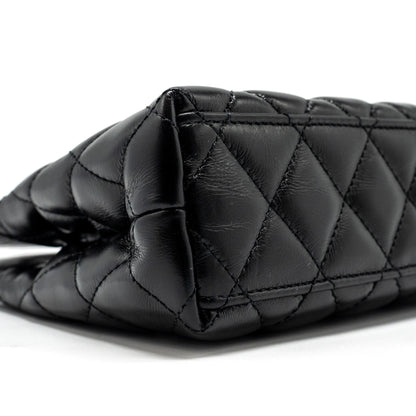 Chanel 24a Mini Shopping Tote/ Mini Kelly Calfskin Black  (microchip)