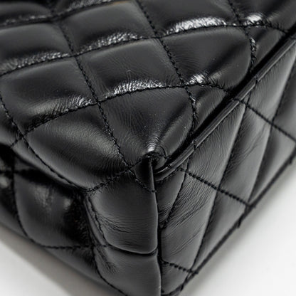Chanel 24a Mini Shopping Tote/ Mini Kelly Calfskin Black  (microchip)