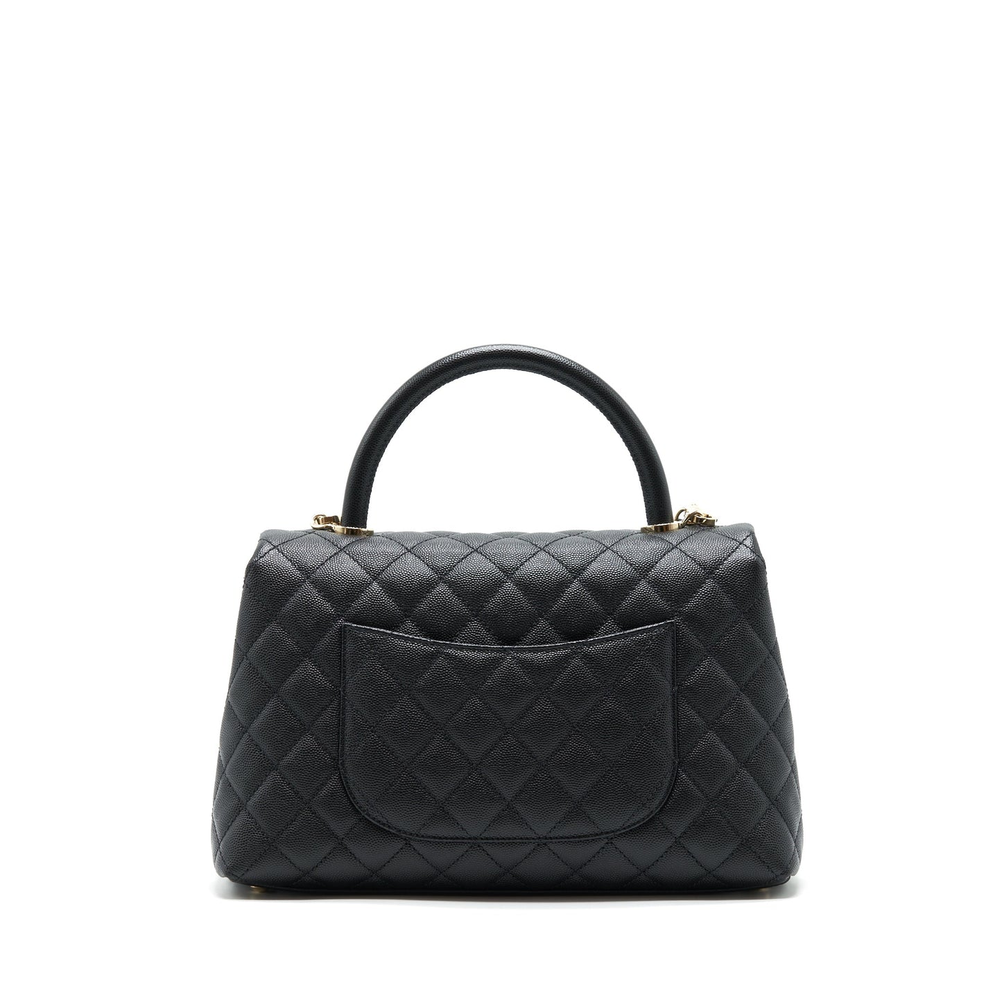 Chanel Medium Coco Handle Caviar Black L
