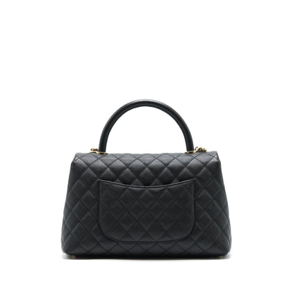 Chanel Medium Coco Handle Caviar Black L
