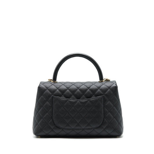 Chanel Medium Coco Handle Caviar Black L