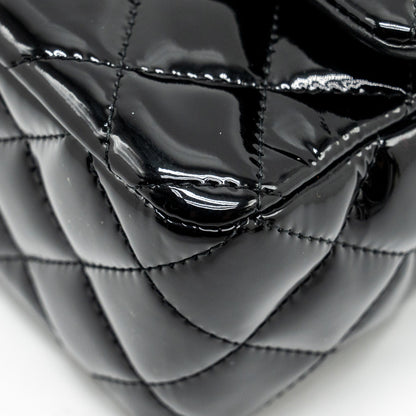 Chanel Mini Rectangular Flap Bag Patent Black L