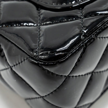 Chanel Mini Rectangular Flap Bag Patent Black L