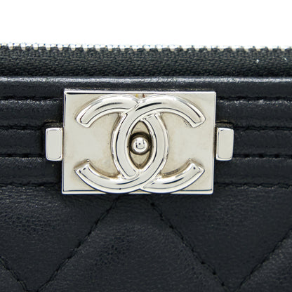 Chanel Boy Clutch Lambskin Black