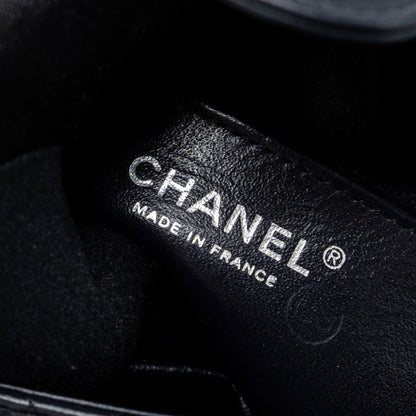 Chanel mini rectangular flap bag chevron lambskin navy