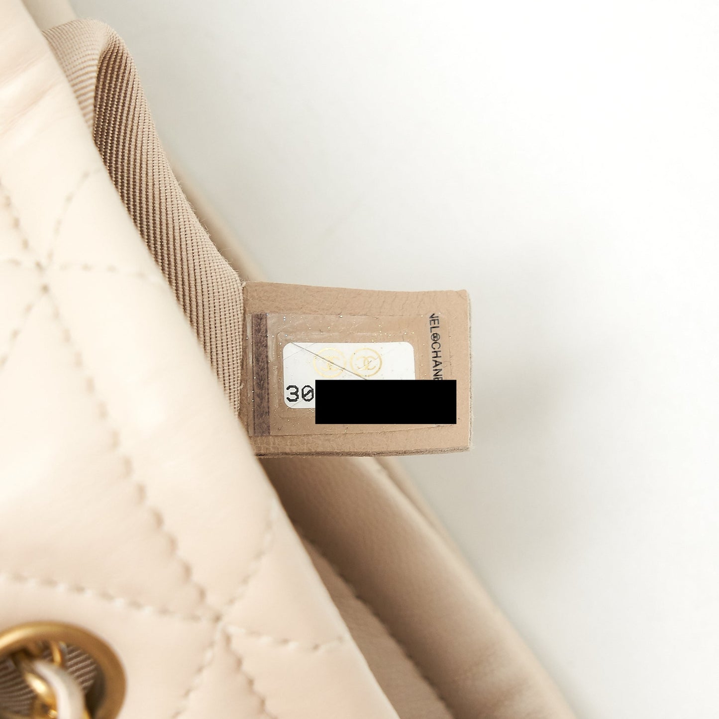Chanel Button Bucket Crossbody Bag Lambskin White