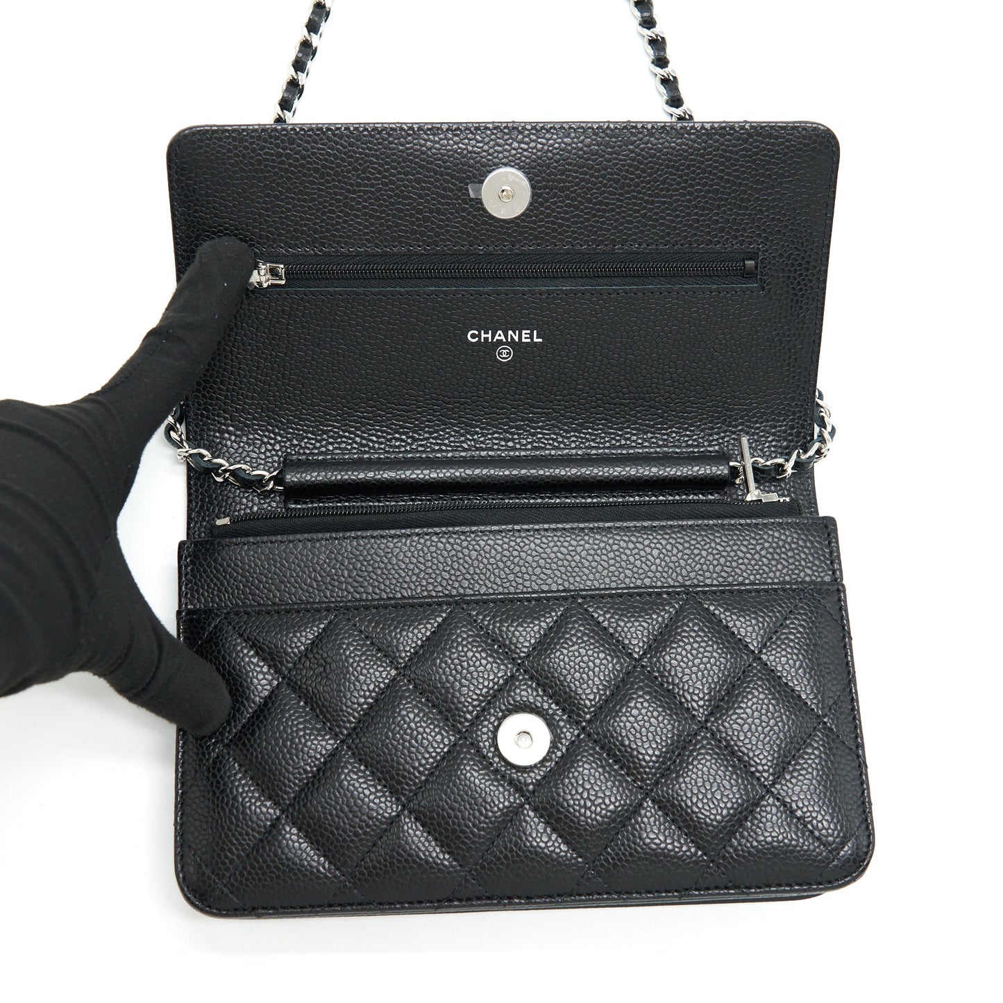Chanel Classic Wallet On Chain Caviar Black