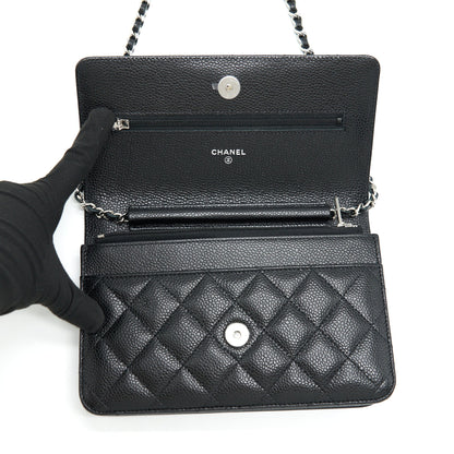 Chanel Classic Wallet On Chain Caviar Black