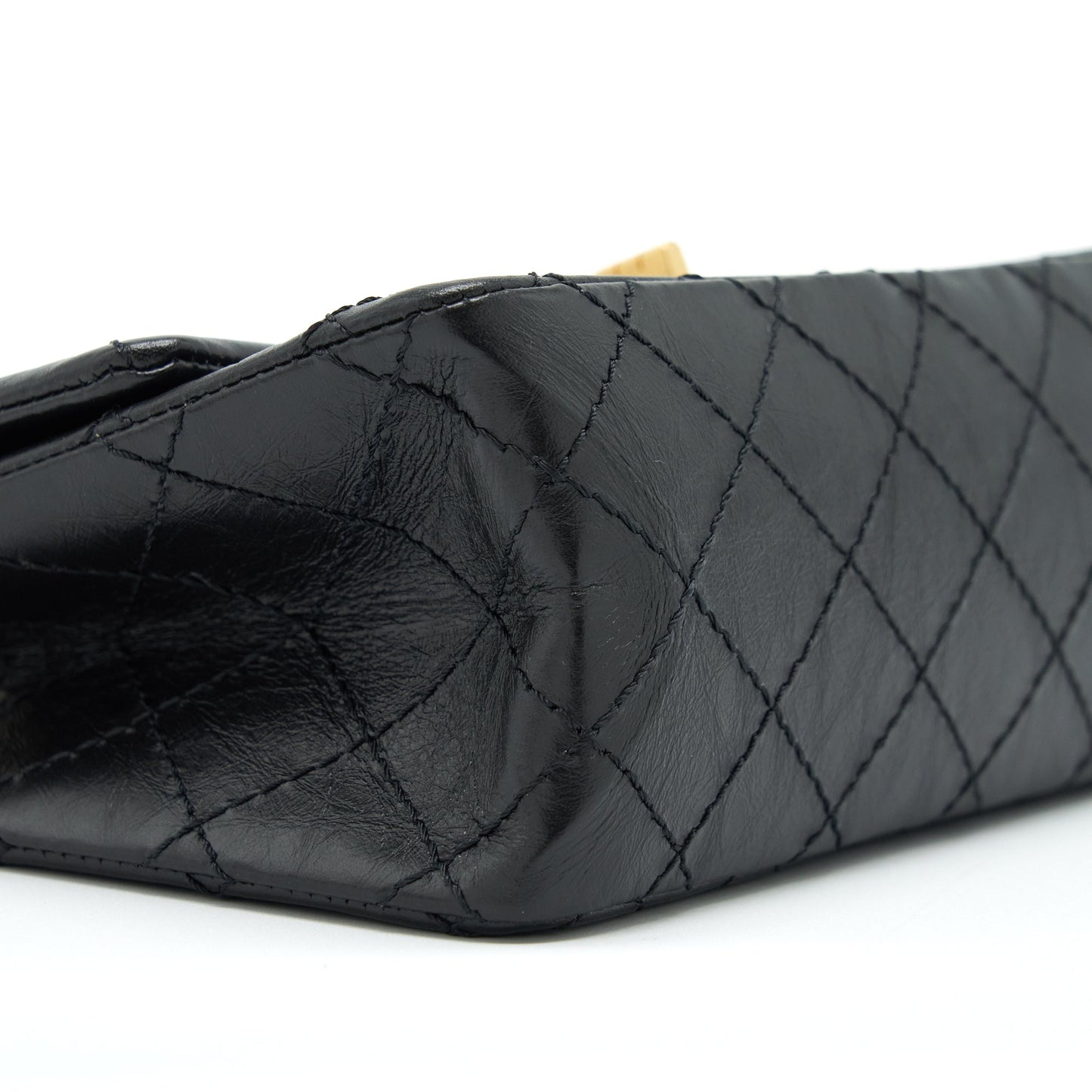 Chanel Mini 2.55 Reissue Flap Bag Aged Calfskin Black Brushed