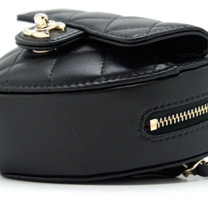 Chanel 22S Heart Belt Bag Lambskin Black L