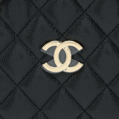 Chanel Mini Bucket Tote Bag Caviar Black L (Microchip)